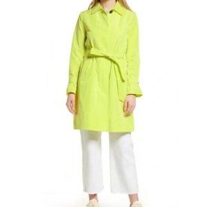 NWT‎ Sam Edelman Clean Cut Rain Blocked Trench Coat Women Size Small HBK Yellow